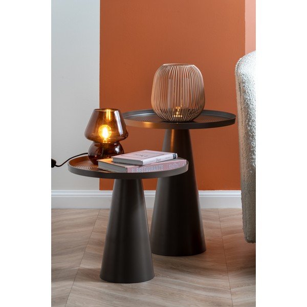 Măsuță auxiliară din metal Leitmotiv Force, înălțime 48,5 cm, negru-image-1