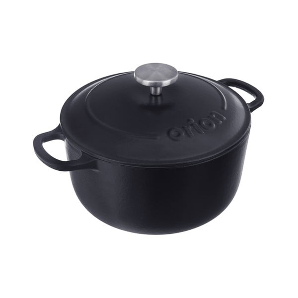 Oală cu capac din fontă 3,3 l adecvată pentru plita cu inducție LITINA SMALT – Orion-image-2