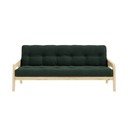 Canapea variabilă cu tapițerie din catifea reiată Karup Design Grab Raw/Dark Green