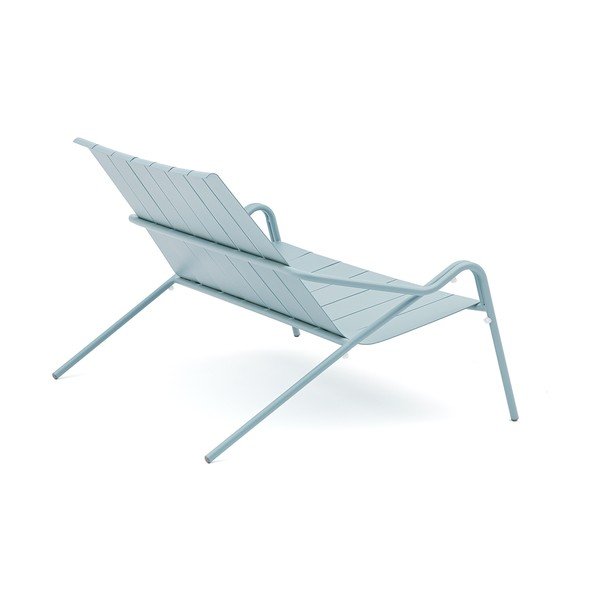 Bancă de grădină albastră din metal Fleole – Ezeis-image-2