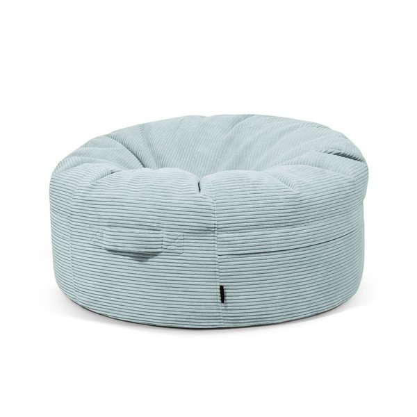 Fotoliu bean bag verde mentă cu tapițerie din catifea reiată Roll 105 – SLOWDOWN