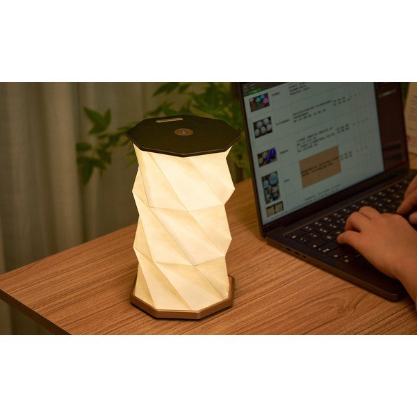 Decorațiune luminoasă neagră cu USB ø 12 cm Twist Hexagon – Gingko-image-1