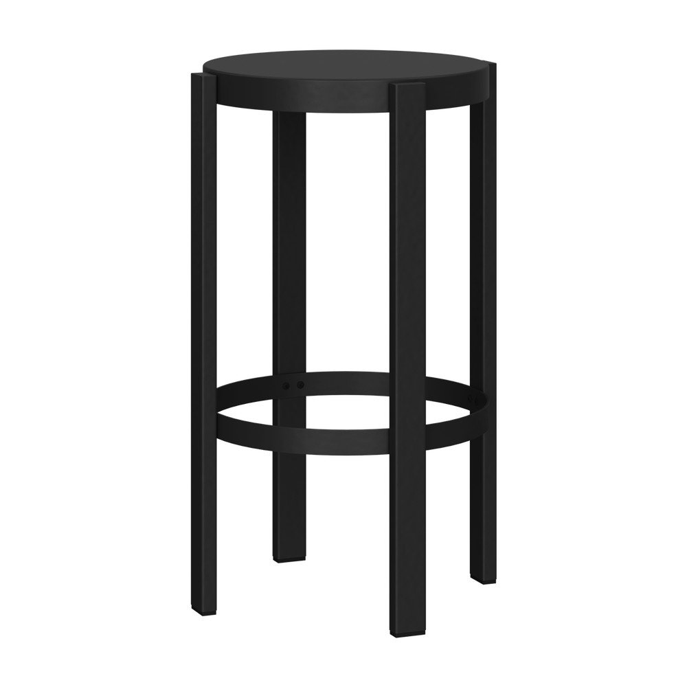 Scaun de bar negru din oțel (înălțime șezut 65 cm) Doon – noo.ma