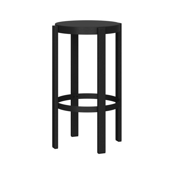 Scaun tip taburet negru din oțel Doon – noo.ma