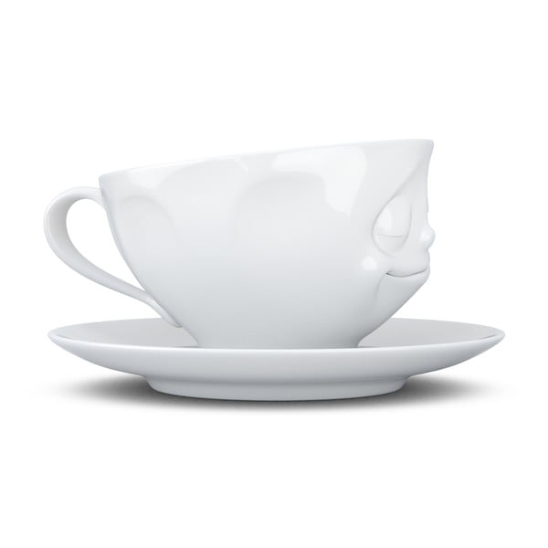 Ceașcă din porțelan pentru cafea 58products Happy, alb, 200 ml-image-4