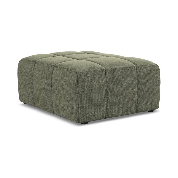 Taburet verde cu tapițerie din țesătură bouclé Aloha – Makamii-image-3