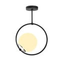 Lustră neagră cu abajur din sticlă Chandelier – Opviq lights