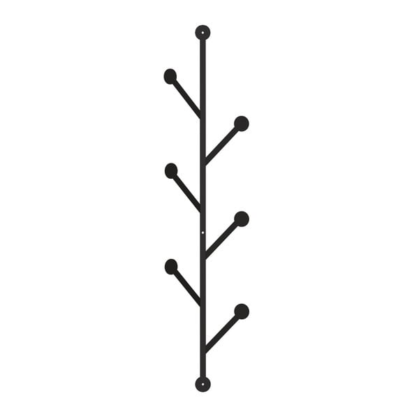 Cuier metalic de perete Branch, negru