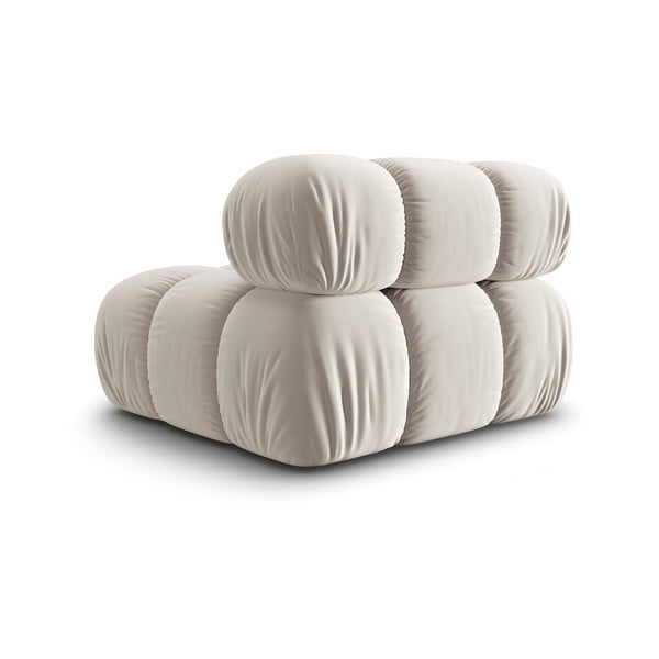 Modul pentru canapea modulară bej cu tapițerie din catifea (de mijloc) Bellis – Micadoni -image-4