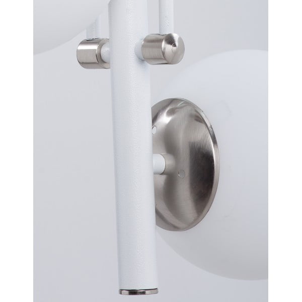 Lustră alb-argintie cu abajur din sticlă ø 15 cm Libra – Squid Lighting-image-2