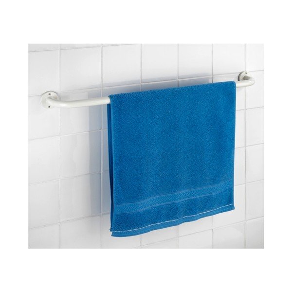 Suport de perete pentru prosoape Wenko Basic, 80 cm, alb-image-1