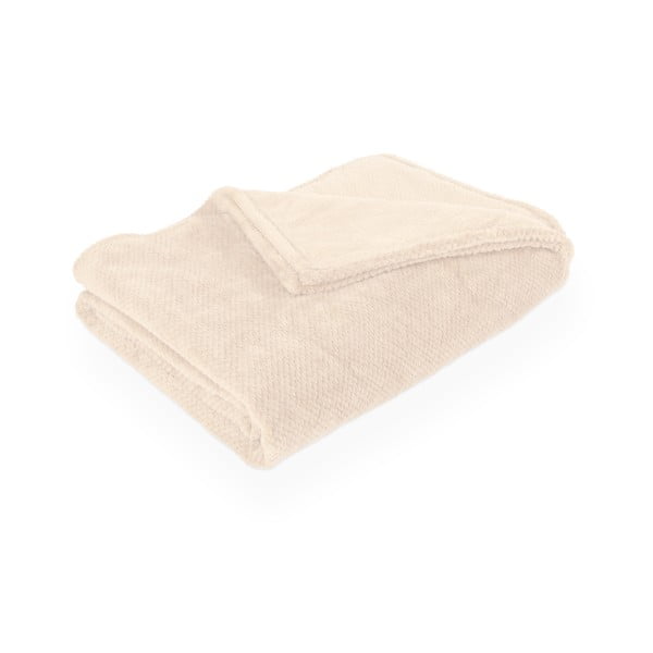 Pătură fildeș din micropluș/cocolino 150x200 cm Pippa – Tiseco Home Studio