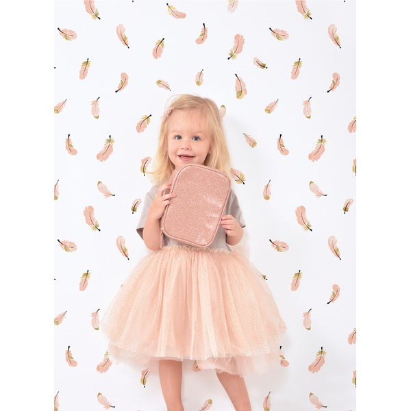 Tapet pentru copii 10 m x 50 cm Gold Feathers – Lilipinso-image-1