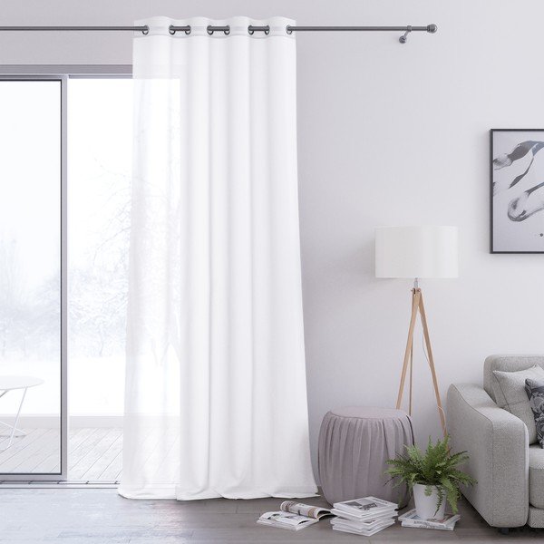 Perdea AmeliaHome Voile Eyelets, 140 x 270 cm, alb-image-2
