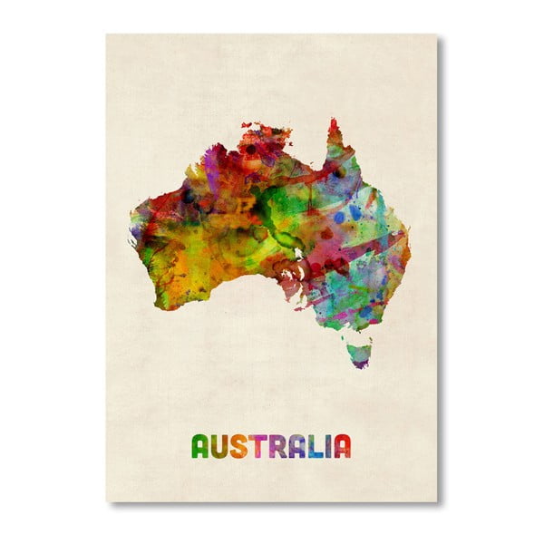 Poster Australia Americanflat Art, 60 x 42 cm, multicolor