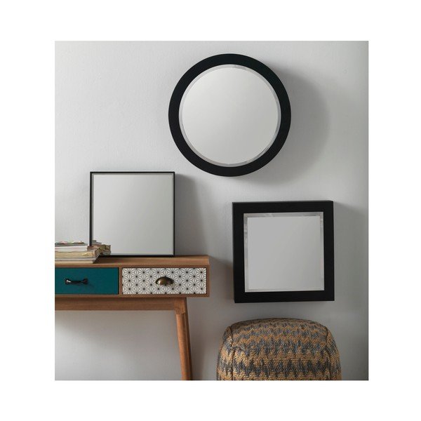 Oglindă de perete Geese Thick, ⌀ 50 cm, negru-image-2