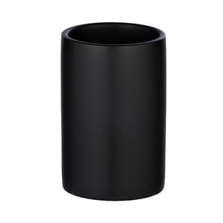 Suport din ceramică pentru periuțele de dinți Wenko Polaris, negru mat