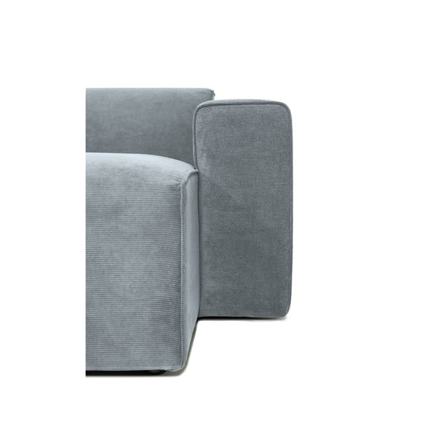 Modul pentru canapea gri cu tapițerie din catifea reiată  (cu colț pe partea dreaptă) Sting – Scandic-image-3
