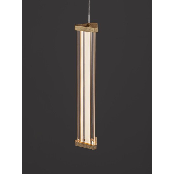Lustră auriu mat LED cu intensitate reglabilă din metal cu abajur din sticlă acrilică ø 6 cm Pheme – Nova Luce-image-3