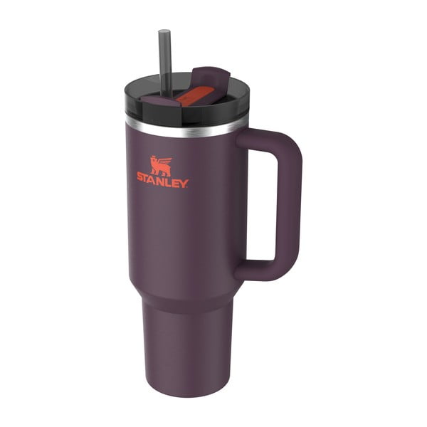 Termos violet cu pai din oțel inoxidabil 1,18 l Quencher H2.0 FlowState Tumbler Plum – Stanley-image-2