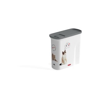 Recipient alb pentru hrană de pisici Curver, 2 l