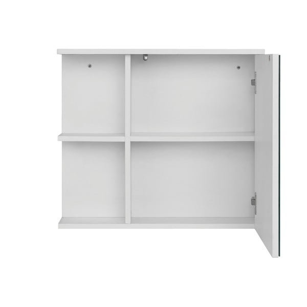 Dulap de baie alb suspendat/cu oglindă 60x53 cm Mirza - Støraa-image-1