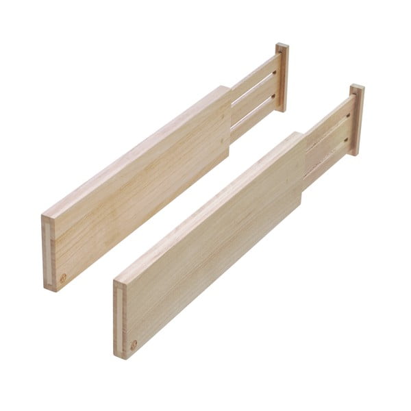 Set 2 separatoare pentru sertare din lemn paulownia iDesign Eco, înălțime 10,2 cm