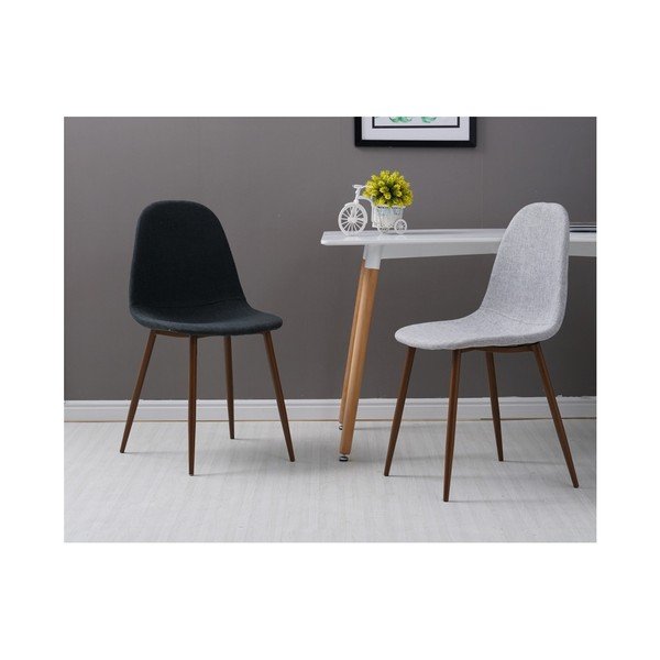 Scaun cu picioare din metal Sofie, gri-image-4