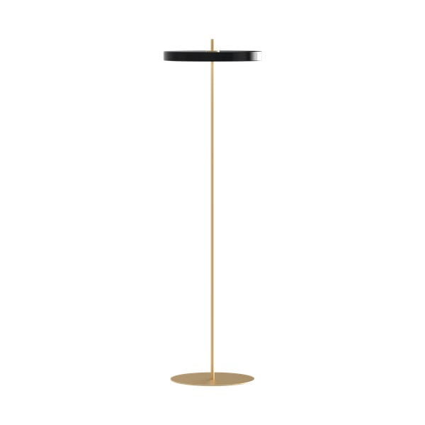 Lampadar negru LED cu intensitate reglabilă cu abajur din metal (înălțime 151 cm) Asteria Floor – UMAGE