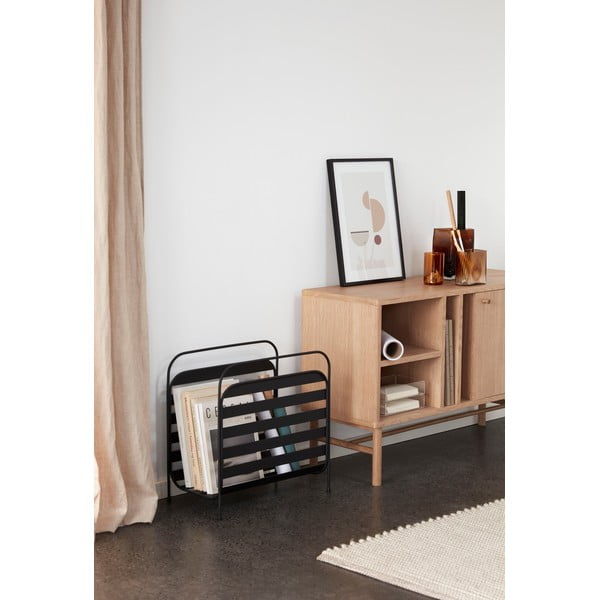 Suport metalic pentru reviste Hübsch Carry, negru-image-1