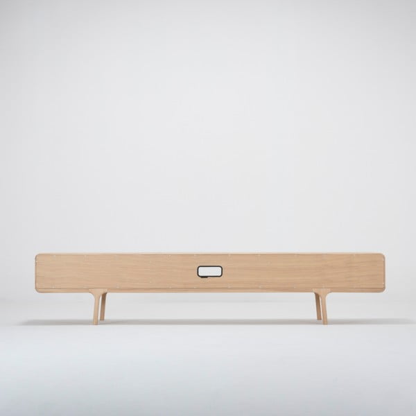 Comodă TV din lemn masiv de stejar cu 2 sertare Gazzda Fawn-image-4