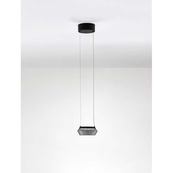 Lustră negru-mat LED din sticlă ø 14 cm Jailyn – Nova Luce-image-3