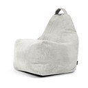 Fotoliu bean bag crem cu tapițerie din catifea reiată Play Amuse – SLOWDOWN