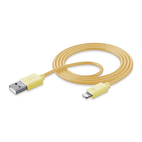 Cablu de date galben Style&Color Cellularline cu conector Lightning