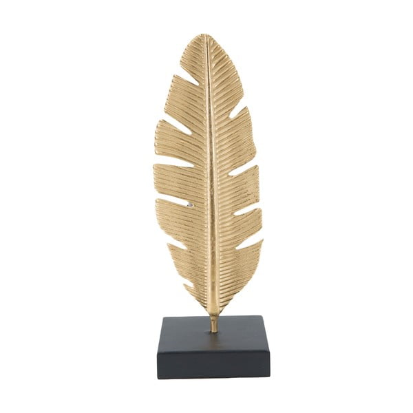 Sfeșnic decorativ Mauro Ferretti Feather, înălțime 30 cm, auriu