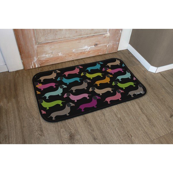 Covoraș de intrare 45x75 cm Dachshunds in Colours – Butter Kings-image-1