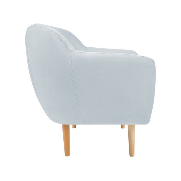 Fotoliu cu tapițerie din catifea Mazzini Sofas Sardaigne, albastru deschis-image-2