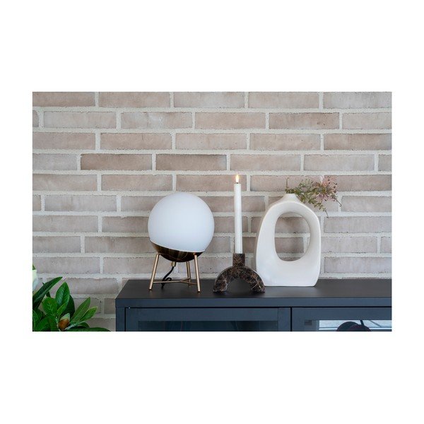 Veioză albă LED cu intensitate reglabilă cu abajur din sticlă (înălțime 32 cm) Chelsea – House Nordic-image-3