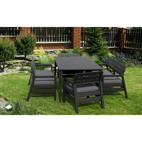Set mobilier de grădină Keter Delano, gri închis-image-3