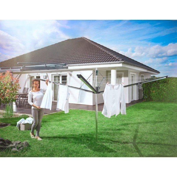 Uscător de rufe argintiu pentru grădină 50 m Linomatic 500 Plus – LEIFHEIT-image-3