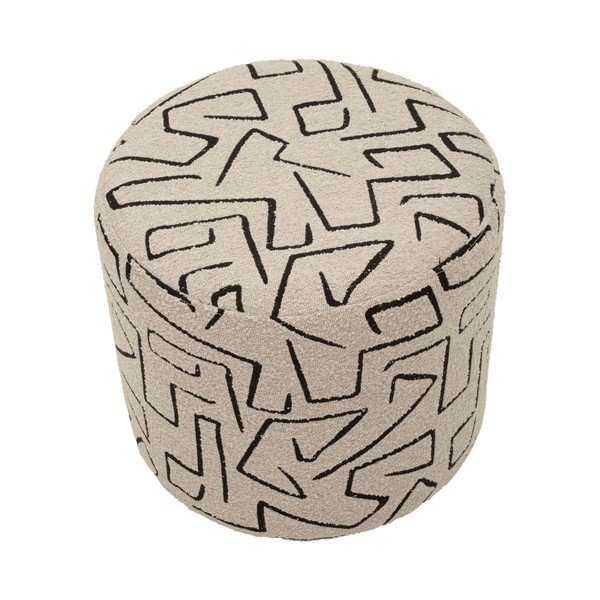 Puf bej cu tapițerie din țesătură bouclé Nairobi – Mauro Ferretti-image-3