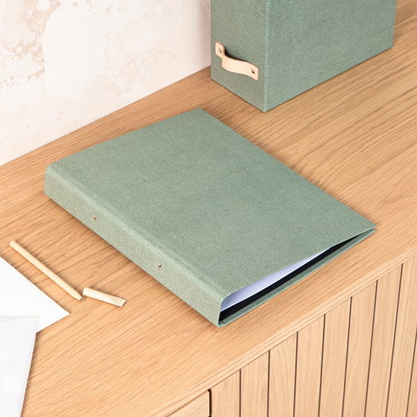 Organizator verde din carton Ringo Canvas Paper Laminate – Bigso-image-1