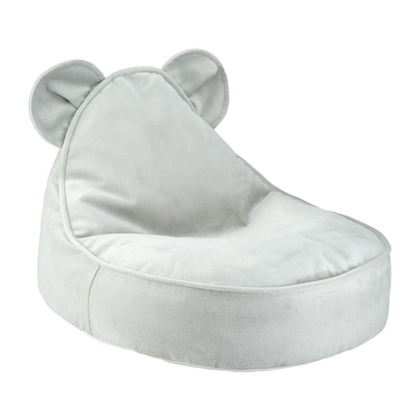 Fotoliu puf pentru copii verde mentă cu tapițerie din catifea Bear – Wigiwama