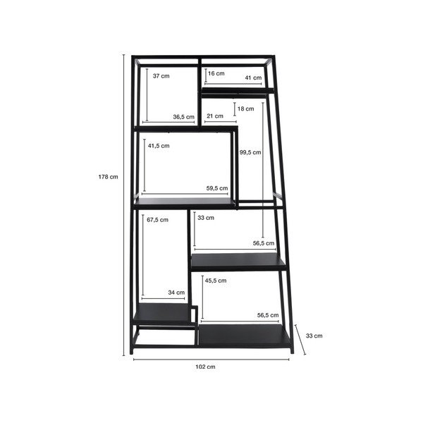 Bibliotecă Leitmotiv Fushion, negru-image-1