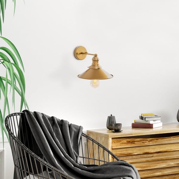 Aplică de perete aurie ø 24 cm Conical – Opviq lights-image-3