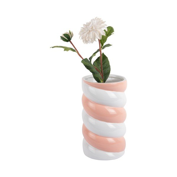 Vază albă/roz din ceramică (înălțime 23 cm) Marshmallow – PT LIVING-image-2