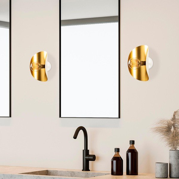 Aplică de perete albă/aurie Sivani – Opviq lights-image-1