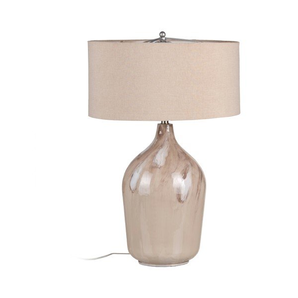 Veioză bej cu abajur textil (înălțime 66 cm) – Ixia