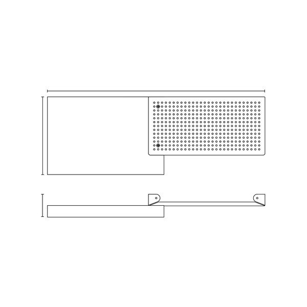Raft de perete SwabDesign Woups, alb-image-1