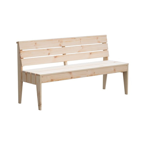 Bancă de grădină în culoare naturală din lemn masiv Pool – Rojaplast